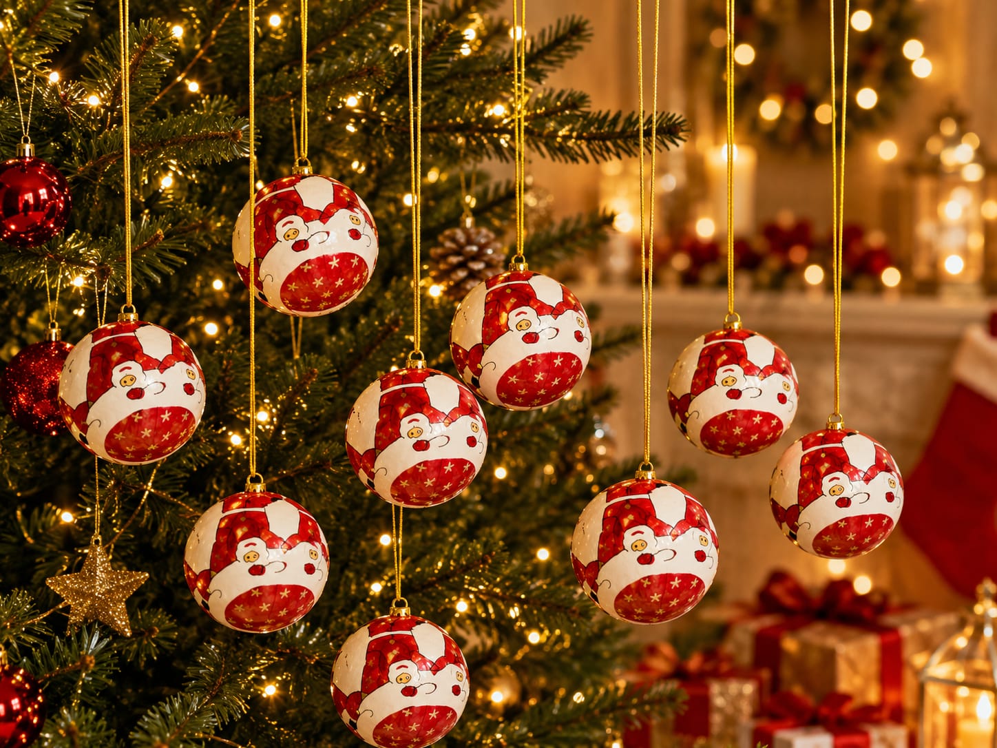 Paper mache christmas decoration, Set of 6 ,Handmade PaperMache Ball, Handmade Christmas Ornament, Handmade Christmas Bauble, handmade hanging bauble